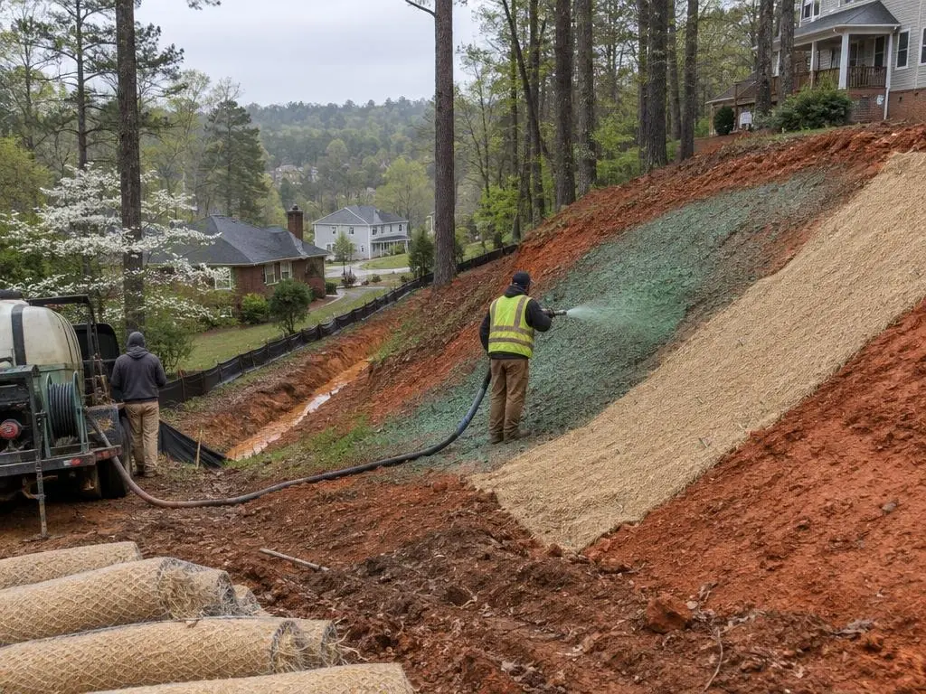 Clay Slope Erosion Control in Atlanta, GA